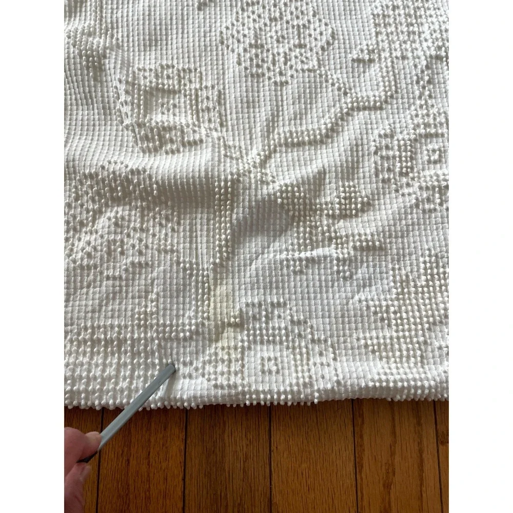 Vtg Bates George Washington's Choice Fringed Bedspread Hobnail 110